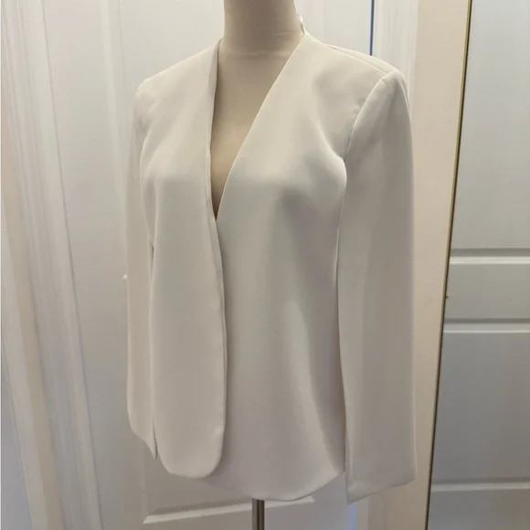 ZARA WHITE CAPE BLAZER MEDIUM - Picture 7 of 11